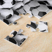 サッカーボールの写真のパズル ジグソーパズル (側面)