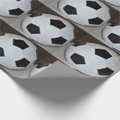 サッカーボールの写真 ラッピングペーパー (角)