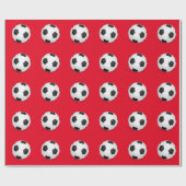 サッカーボールの包装紙 ラッピングペーパー (フラット)