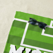 サッカーボールの名前ジャージーナンバースポーツ ビーチタオル (インサイチュ)