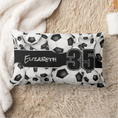 サッカーボールの多いアスリート名ジャージー番号 ランバークッション (ブランケット)