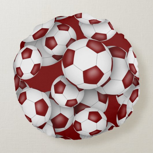 サッカーボールの多くは、スポーツルームの装飾を丸める ラウンドクッション (裏面)
