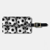 サッカーボールの多く ラゲッジタグ (正面横)
