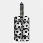 サッカーボールの多く ラゲッジタグ (裏面縦)