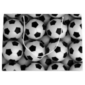 サッカーボールの多く ラージペーパーバッグ (正面)