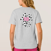 サッカーボールの束のアスリート名 Tシャツ (裏面)