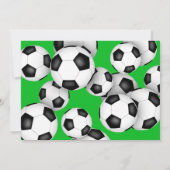 サッカーボールの束子供の誕生日パーティー 招待状 (裏面)
