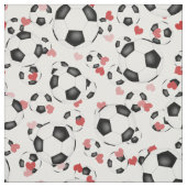 サッカーボールの模様ハートスポーツ ファブリック (見本)