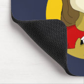 サッカーボールの漫画のマウスパッドを保持しているライオン マウスパッド (コーナー)