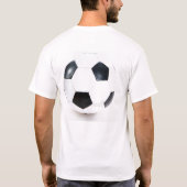 サッカーボールの白と黒のTシャツ Tシャツ (裏面)