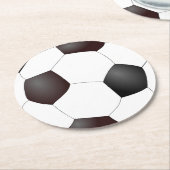 サッカーボールの紙のコースター ラウンドペーパーコースター (アングル)