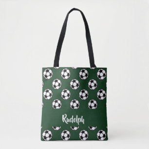 サッカーボールの緑のパターン トートバッグ