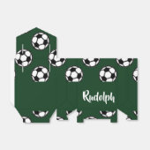 サッカーボールの緑のパターン フェイバーボックス (折り畳みなし)