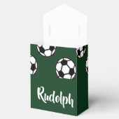 サッカーボールの緑のパターン フェイバーボックス (オープン)