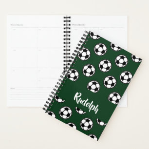 サッカーボールの緑のパターン プランナー手帳