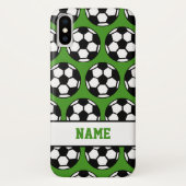 サッカーボールの緑のパーソナライズなiPhone6ケース Case-Mate iPhoneケース (裏面)