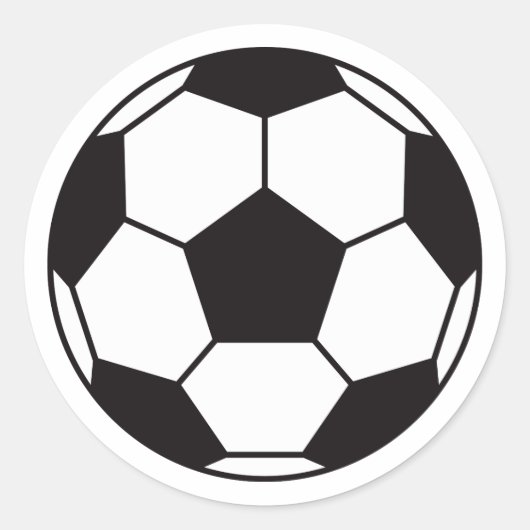 サッカーボールの背景カスタム付きシール ラウンドシール (正面)