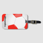 サッカーボールの色付きパーソナル ラゲッジタグ