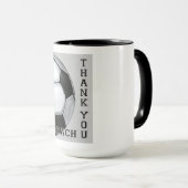 サッカーボールの芸術はコーチ感謝していしています マグカップ (正面右)