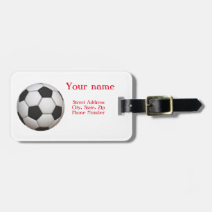 サッカーボールの荷物のラベル ラゲッジタグ