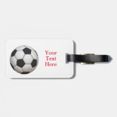 サッカーボールの荷物のラベル ラゲッジタグ (裏面横)