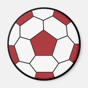 サッカーボールの赤の磁石 マグネット