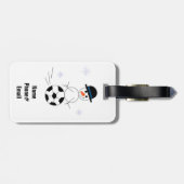 サッカーボールの雪だるま ラゲッジタグ (裏面横)