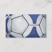 サッカーボールの青と白の名刺 名刺 (裏面)