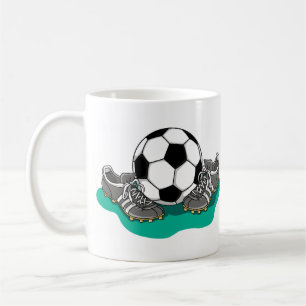 サッカーボールの靴 コーヒーマグカップ