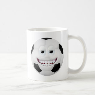 サッカーボールの顔2 コーヒーマグカップ