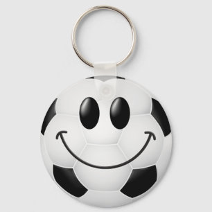 サッカーボールの顔 キーホルダー