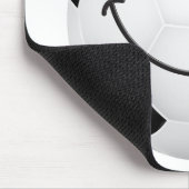 サッカーボールの顔 マウスパッド (コーナー)
