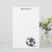 サッカーボールは文房具を遊ばします 便箋 (スタンド正面)