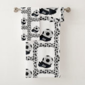 サッカーボールをセットするバスルーム用タオル バスタオルセット (インサイチュ)