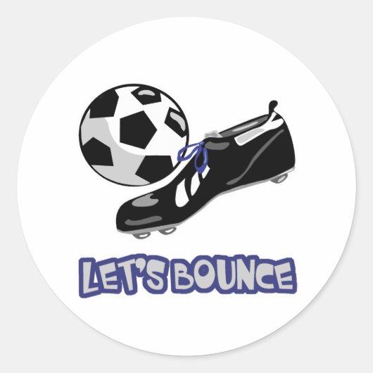 サッカーボールをバウンドさせる ラウンドシール (正面)