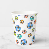 サッカーボールを持ってお誕生日を祝おう！ 紙コップ (裏面)