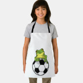 サッカーボールを持つカエル エプロン (インサイチュ)
