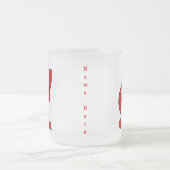 サッカーボールを持つカナダ国旗 フロストグラスマグカップ (中央)