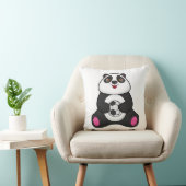 サッカーボールを持つサッカー選手としてのパンダ クッション (椅子)