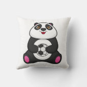 サッカーボールを持つサッカー選手としてのパンダ クッション (裏面)