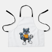 サッカーボールを持つサッカー選手としてのルーン エプロン (正面)