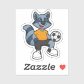 サッカーボールを持つサッカー選手としてのルーン シール (シート)