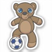 サッカーボールを持つサッカー選手としてベア シール (正面)