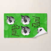 サッカーボールを持つデイビッドの名前、 ハンドタオル (ハンドタオル)