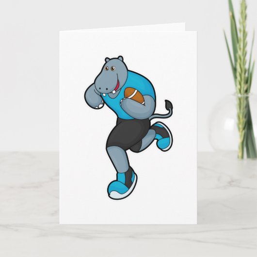 サッカーボールを持つヒポポタマス（サッカー選手として） カード (正面)