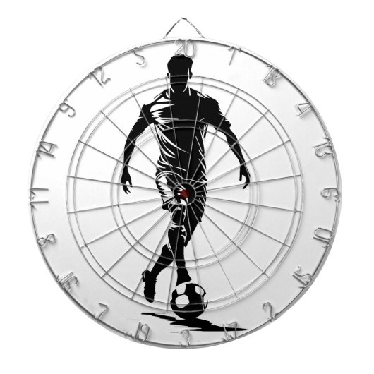 サッカーボールを持つ男 ダーツボード (正面)