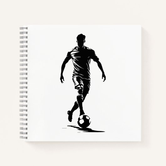 サッカーボールを持つ男 ノートブック (正面)