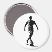 サッカーボールを持つ男 マグネット (正面/裏面)