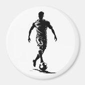 サッカーボールを持つ男 マグネット (正面)