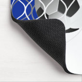 サッカーボールを旗にフランスの付ける マウスパッド (コーナー)